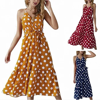 AMBMCM women's dresses casual summer vest sundress V-neck polka-dot split forkless sleeveless loose swing dress high quality new
AMBMCM women's dresses casual summer vest sundress V-neck polka-dot split forkless sleeveless loose swing dress high quality new