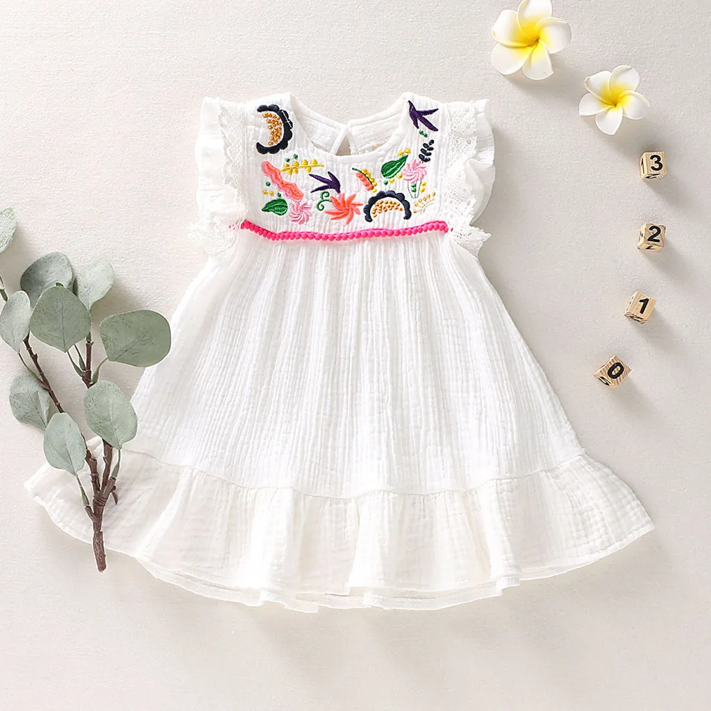 Newborn Baby Kid Girl Infant Sleeveless Embroidery Flower Princess Dress Clothes toddler girl dresses kiz cocuk elbise sukienki
Newborn Baby Kid Girl Infant Sleeveless Embroidery Flower Princess Dress Clothes toddler girl dresses kiz cocuk elbise sukienki