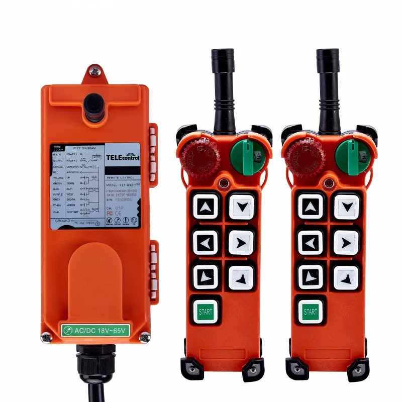 Radio Wireless F21-E2 Industry remote control (2 Transmitters+1 receiver) for crane and hoist
Radio Wireless F21-E2 Industry remote control (2 Transmitters+1 receiver) for crane and hoist