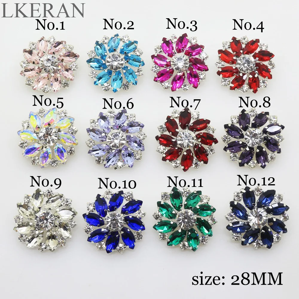 LKERAN 28mm 1pcs fashion rhinestone crystal button flower shank button DIY silver metal Sewing decorative clothing accessories
LKERAN 28mm 1pcs fashion rhinestone crystal button flower shank button DIY silver metal Sewing decorative clothing accessories