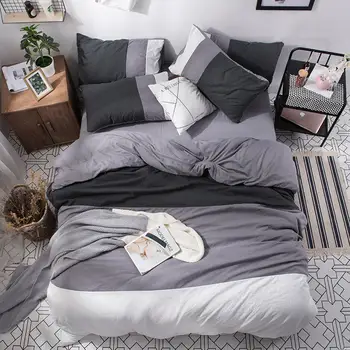 Grey Black Queen Twin size Bedding Set Soft Bed Cover Bed sheet Bedlinens Fitted sheet Duvet cover ropa de cama parrure de lit
Grey Black Queen Twin size Bedding Set Soft Bed Cover Bed sheet Bedlinens Fitted sheet Duvet cover ropa de cama parrure de lit