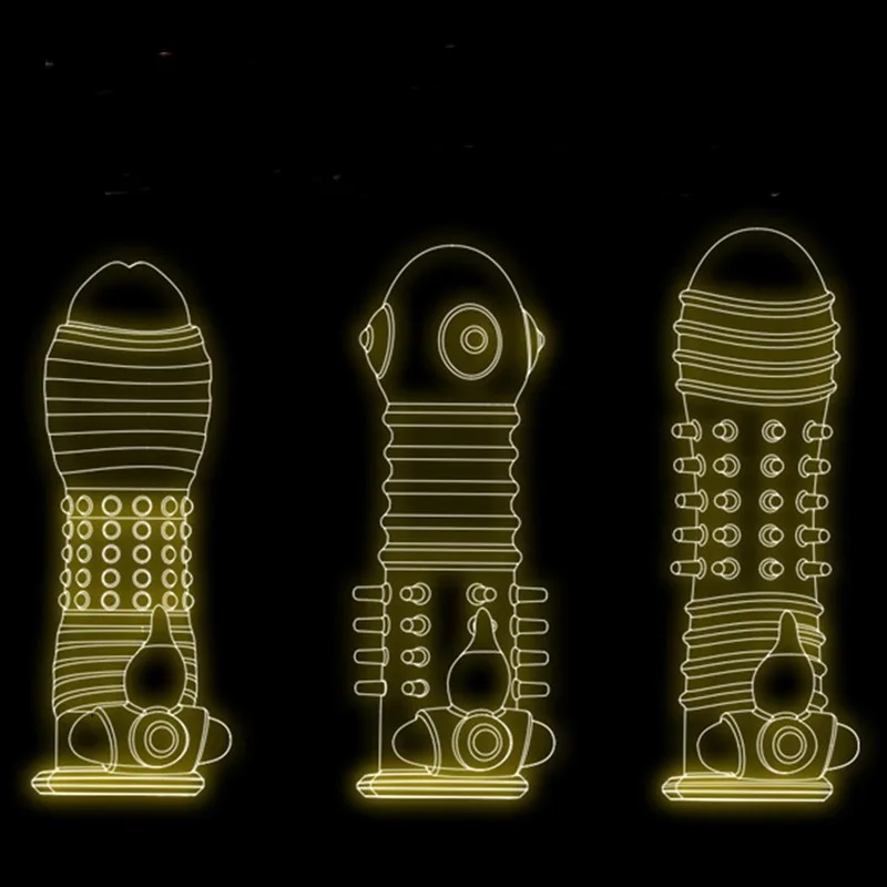 5-LI-BO-Male-Penis-Sex-Toys-Extender-Enlargement-Reusable-Condoms-Adult-Intimate-Product-Cock-Ring-Penis