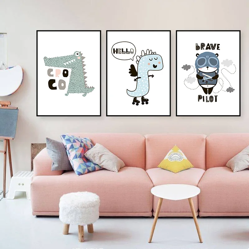 Canvas Painting Picture Cute Animal Dinosaur Posters Prints Wall Art Boy Kid Baby children Living Room Home Decor No Frame
Canvas Painting Picture Cute Animal Dinosaur Posters Prints Wall Art Boy Kid Baby children Living Room Home Decor No Frame