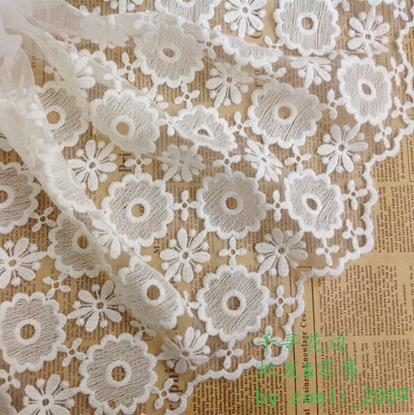 1 yard width 35cm 13.77" off white organza embroidery lace trim fabric for dress /skirt clothes SL4K506
1 yard width 35cm 13.77" off white organza embroidery lace trim fabric for dress /skirt clothes SL4K506