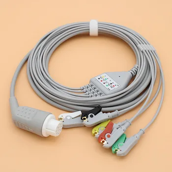 For Datex One Piece ECG Cable AS/3 CS/3 S/5 Cardiocap 1 2 5 Light monitor Satliteplus 3 5 lead ECG cable and leadwires 10 hole
For Datex One Piece ECG Cable AS/3 CS/3 S/5 Cardiocap 1 2 5 Light monitor Satliteplus 3 5 lead ECG cable and leadwires 10 hole