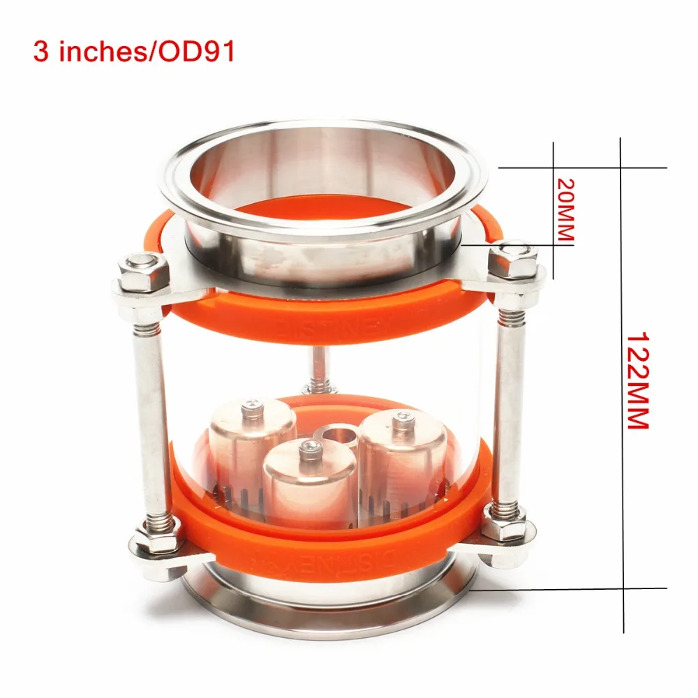 Новый высококачественный 3 "(OD91) Dioptr Dephlegmator Moonshine reflux из нержавеющей стали