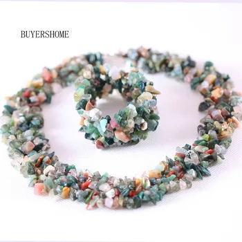 Free Shipping New without tags Women Jewelry Set Irregular Shape Chip Beads Natural Stone Green India Onyx Necklace Bracelet
Free Shipping New without tags Women Jewelry Set Irregular Shape Chip Beads Natural Stone Green India Onyx Necklace Bracelet
