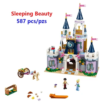 

New Girls gift Friends Sleeping Beauty Cinderella's Dream Castle Set Building Blocks Bricks Kids Toys Compatible With Lego