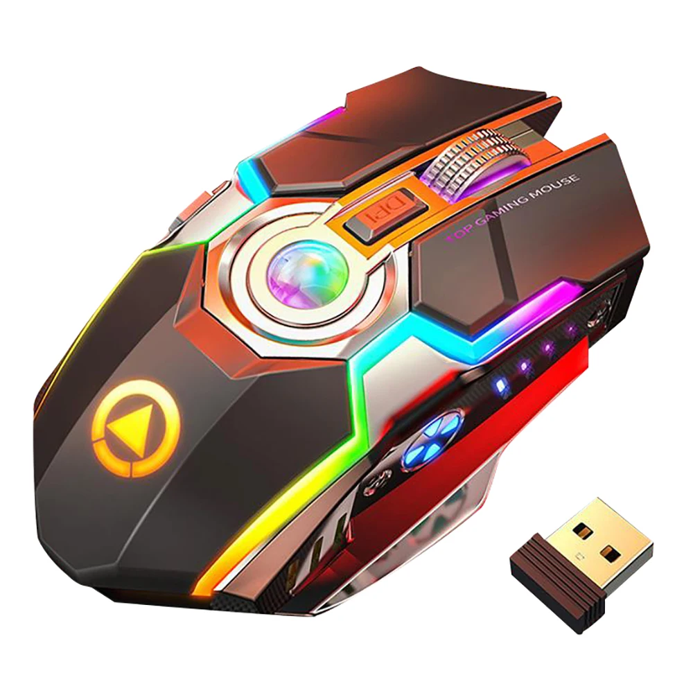 Wireless Gaming Mouse Rechargeable Gaming Mouse Silent Ergonomic 7 Keys RGB Backlit 1600 DPI mouse for Laptop Computer Pro Gamer
Wireless Gaming Mouse Rechargeable Gaming Mouse Silent Ergonomic 7 Keys RGB Backlit 1600 DPI mouse for Laptop Computer Pro Gamer