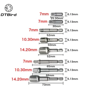 8Pcs Socket Adapter Bits Set Hex Drill Nut Driver Power Shank 1/4" 3/8" 1/2" Connecting Rod Head Extension Drill Bits Bar Wrench
8Pcs Socket Adapter Bits Set Hex Drill Nut Driver Power Shank 1/4" 3/8" 1/2" Connecting Rod Head Extension Drill Bits Bar Wrench