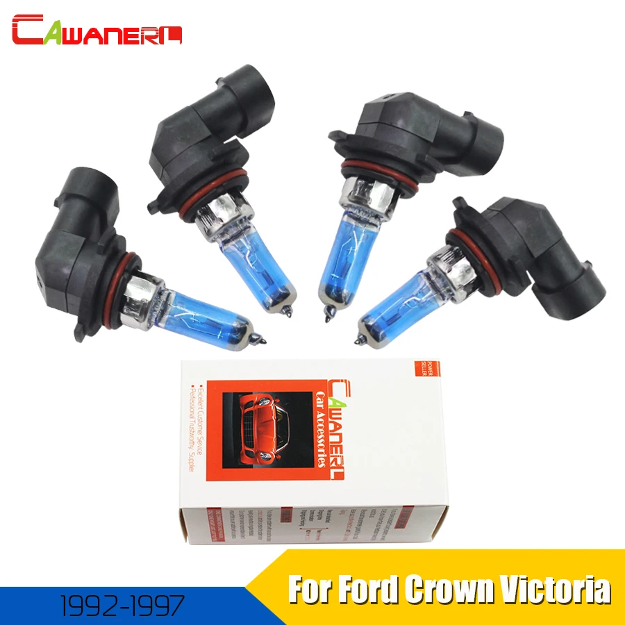 Cawanerl 4 X 100W Car Light Halogen Bulb Headlight High & Low Beam 4300K Warm White For Ford Crown Victoria Sedan 4.6L 1992-1997
Cawanerl 4 X 100W Car Light Halogen Bulb Headlight High & Low Beam 4300K Warm White For Ford Crown Victoria Sedan 4.6L 1992-1997