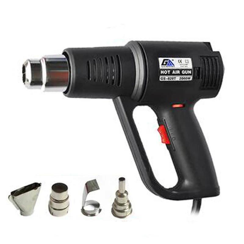 Industrial Hot Hair Dryer Shrink Film Thermostat Hot Air Gun Handheld Car Foil Bake Gun Tool Drying Gun GS-820T
Industrial Hot Hair Dryer Shrink Film Thermostat Hot Air Gun Handheld Car Foil Bake Gun Tool Drying Gun GS-820T