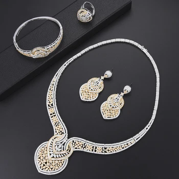 missvikki Ethnic 4PCS Jewelry Set Shiny Attractive Bangle Earrings Necklace Ring Accessories For Women Bridal Wedding Party
missvikki Ethnic 4PCS Jewelry Set Shiny Attractive Bangle Earrings Necklace Ring Accessories For Women Bridal Wedding Party