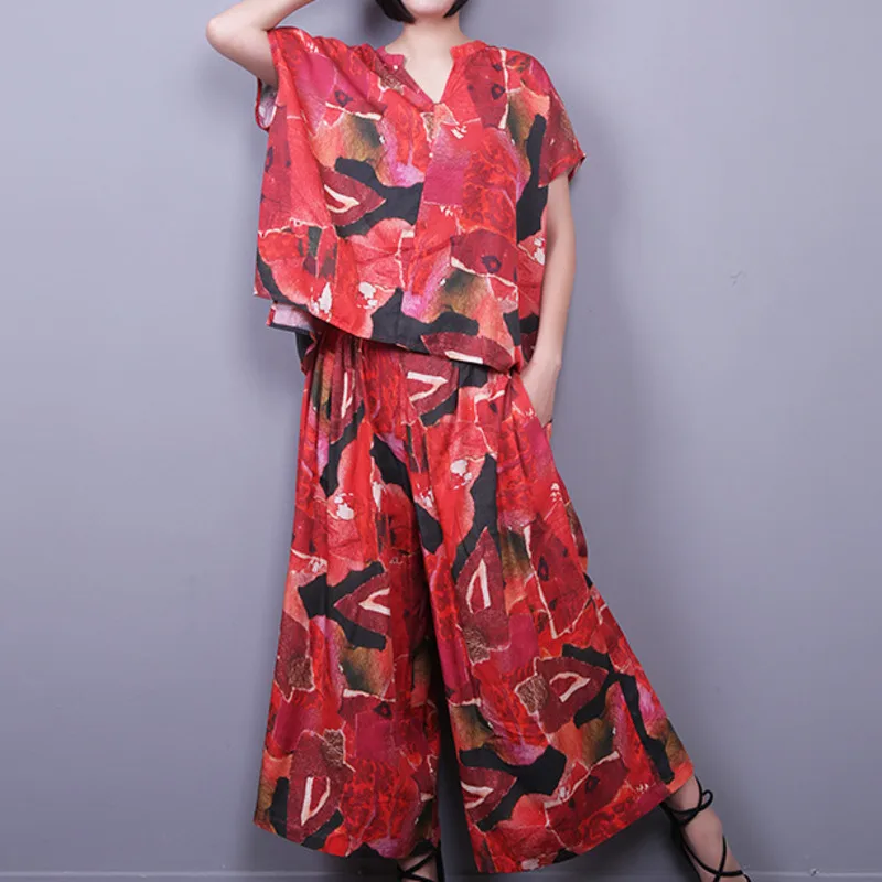LANMREM 2020 Summer New Casual Fashion Temperament Women Loose Plus V-neck Print Top Wide-leg Pants Suit TC577
LANMREM 2020 Summer New Casual Fashion Temperament Women Loose Plus V-neck Print Top Wide-leg Pants Suit TC577