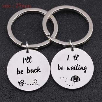 Fashion Stainless Steel Lovers' Keychain Engraved I Will Be Back I Will Be Waiting For Lovers Couple Trendy Gift Holder Key Tag
Fashion Stainless Steel Lovers' Keychain Engraved I Will Be Back I Will Be Waiting For Lovers Couple Trendy Gift Holder Key Tag