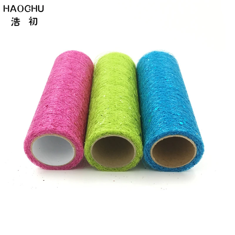 HAOCHU 6 дюймов широкая органза ткань Мерцающая тюль рулон детская юбка-пачка