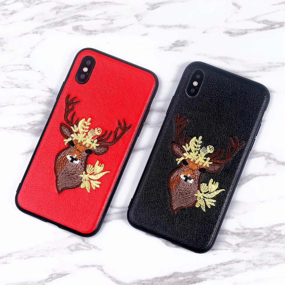 For iphoneX Handmade Embroidery Case for iphone X Cover Capa Coque for iphone 8 8 plus 3D Deer head Case for iphone 7 6 6s plus
For iphoneX Handmade Embroidery Case for iphone X Cover Capa Coque for iphone 8 8 plus 3D Deer head Case for iphone 7 6 6s plus