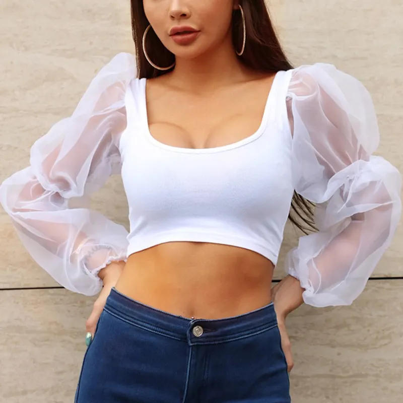 Sexy Short Mesh Long Sleeve Patchwork T-Shirt 2019 Summer Solid Color White Black Street Navel Short Sleeve T Shirt Tops
Sexy Short Mesh Long Sleeve Patchwork T-Shirt 2019 Summer Solid Color White Black Street Navel Short Sleeve T Shirt Tops
