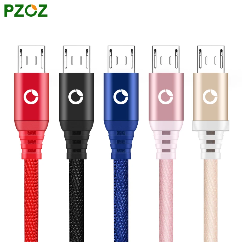 Image PZOZ Micro USB Cable Fast Charger Mobile Phone Microusb Cable For Samsung Galaxy S7 S6 Xiaomi Redmii 3 Huawei p8 Lite Umi Rome X