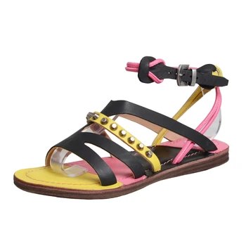 PROVA Women Genuine Leather Flat Shoes Soft Bottom Casual Rivet Beach Rome Sandals Mujer Gladiator Sandalias Sapatos Femininos
PROVA Women Genuine Leather Flat Shoes Soft Bottom Casual Rivet Beach Rome Sandals Mujer Gladiator Sandalias Sapatos Femininos