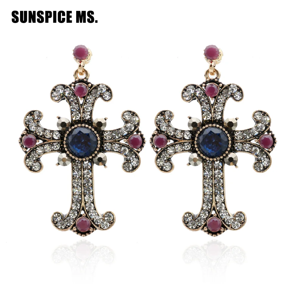 Holy Gorgeous Vintage Cross Dangle Earring Antique Gold Color Women Resin Jewelry For Religious Activities Indian Drop Earrings
Holy Gorgeous Vintage Cross Dangle Earring Antique Gold Color Women Resin Jewelry For Religious Activities Indian Drop Earrings