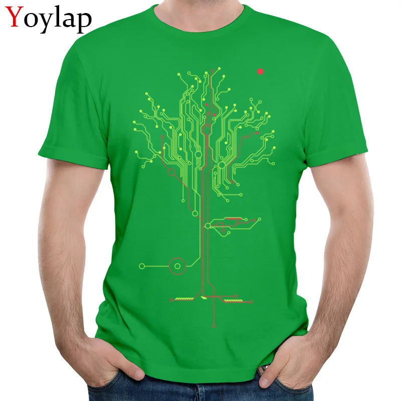 Dominant Casual T Shirt Round Neck 100% Cotton Tree of tomorrow Mens Tops Tees Short Sleeve Summer Casual Tee Shirts green