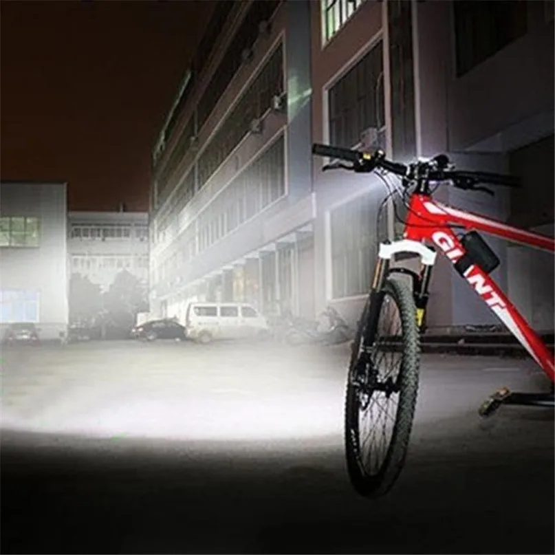 New 28000 Lm 11T6 LED Bicycle lantern bike Headlamp HeadLight Lamp Flashlight Lights 6400mAh battery farol bike light #2A26 (5)