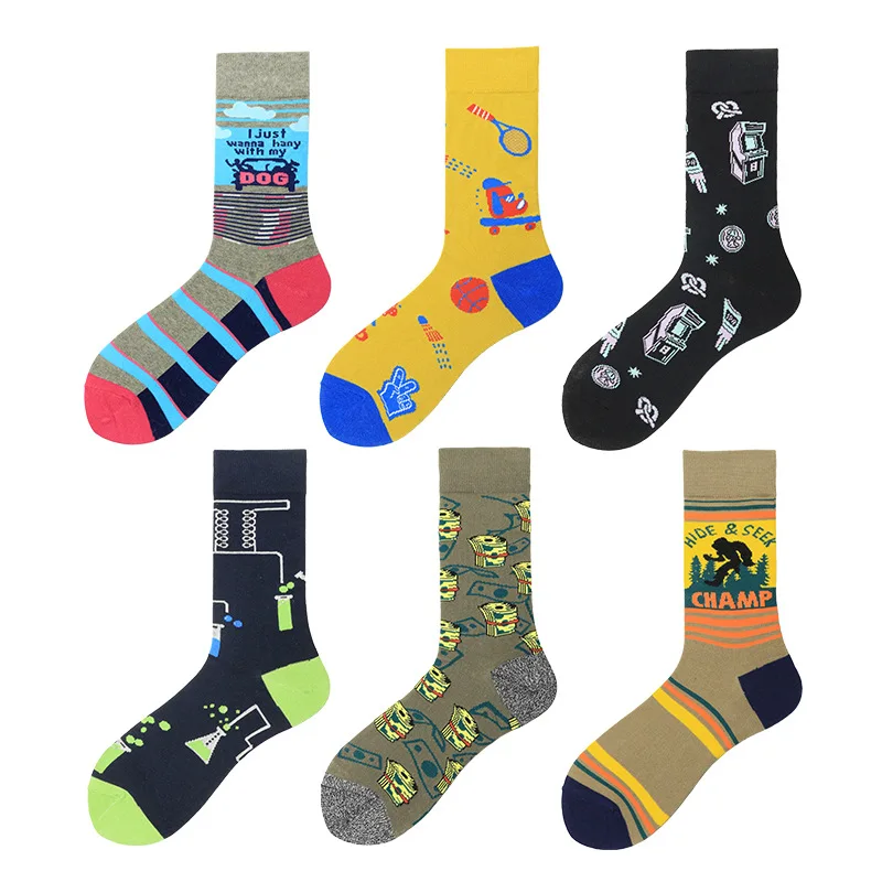 Spring New Arrived Crew Socks Men Art BritishStyle Street Fashion Hip Hop Hot Individuality Designer Happy Sock Gift for Wedding
Spring New Arrived Crew Socks Men Art BritishStyle Street Fashion Hip Hop Hot Individuality Designer Happy Sock Gift for Wedding