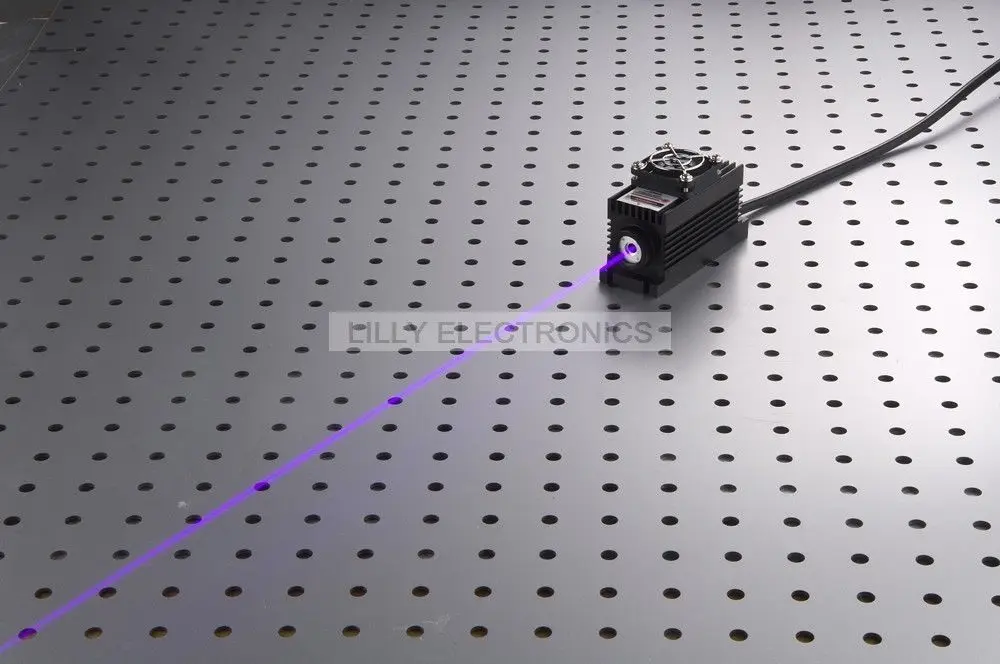 Фото Фиолетовый лазерный точечный модуль 250 мВт 265 нм TTL/аналоговый 0-30 кГц TEC охлаждение