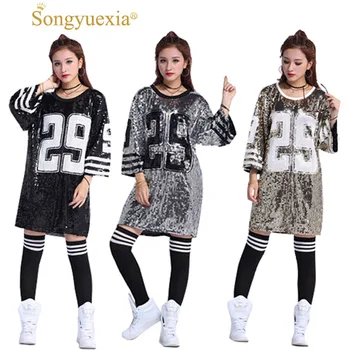 Paillette Dress Woman T Pity Jacket Long Fund 2017 New Pattern Easy Short Sleeve Ds Show clothes Adult Hip-hop
Paillette Dress Woman T Pity Jacket Long Fund 2017 New Pattern Easy Short Sleeve Ds Show clothes Adult Hip-hop