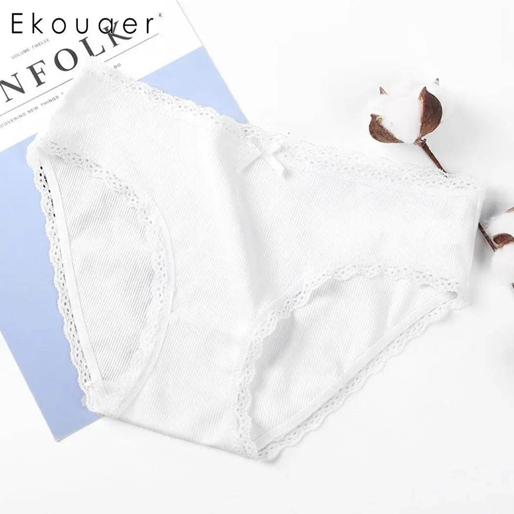Ekouaer Women Panties Underwear Cotton Soft Seamless Girls Lovely Lace Trim Briefs Breathable Female Lingerie Underpants
Ekouaer Women Panties Underwear Cotton Soft Seamless Girls Lovely Lace Trim Briefs Breathable Female Lingerie Underpants