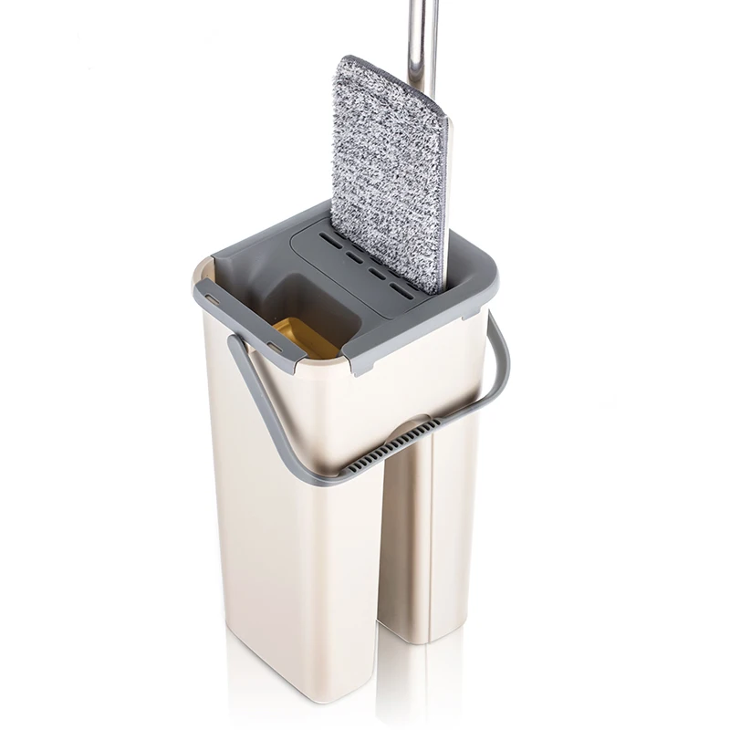 Flat Squeeze Mop And Bucket System With Hand Free Wash Microfiber Mop Pads Stainless Steel Pole Usage on Hardwood Floor Cleaning
Flat Squeeze Mop And Bucket System With Hand Free Wash Microfiber Mop Pads Stainless Steel Pole Usage on Hardwood Floor Cleaning