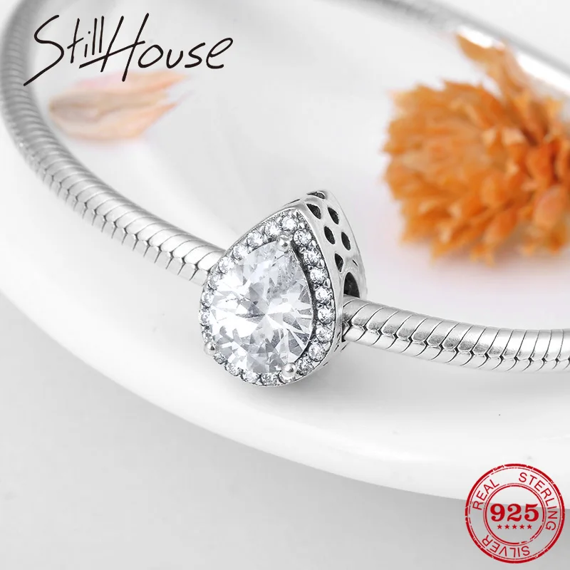 Hot 925 Sterling Silver Beautiful water Droplet shape zircon Crystal Beads Fit Original Pandora Charm Bracelet Jewelry making
Hot 925 Sterling Silver Beautiful water Droplet shape zircon Crystal Beads Fit Original Pandora Charm Bracelet Jewelry making