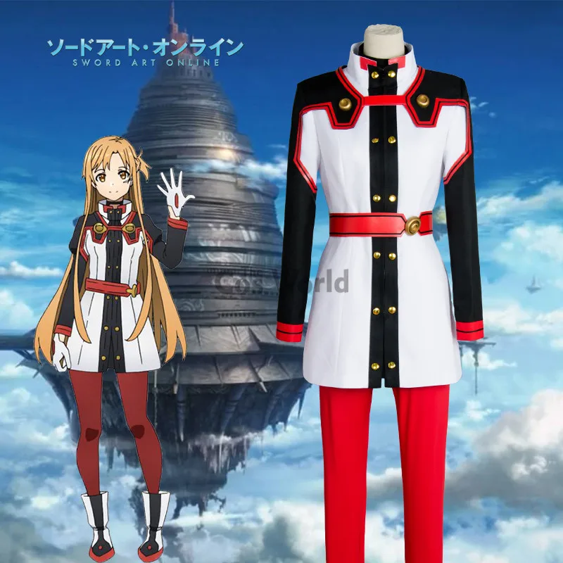

Sword Art Online SAO Movie: Ordinal Scale Yuuki Asuna Coat Tops Pants Uniform Anime Outfit Cosplay Costumes