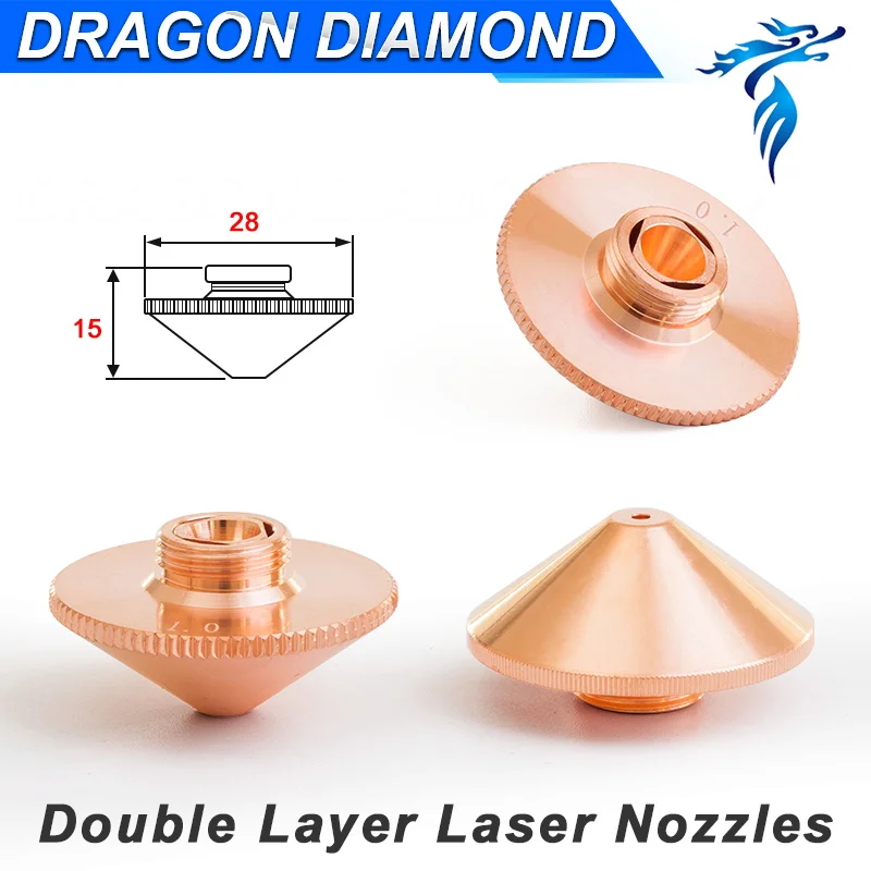 Single Doubel Layer Nozzles For Precitec Laser Cutting Head Dia 1.0 - 4.0mm CO2 & Fiber 28mm Laser Nozzles
Single Doubel Layer Nozzles For Precitec Laser Cutting Head Dia 1.0 - 4.0mm CO2 & Fiber 28mm Laser Nozzles