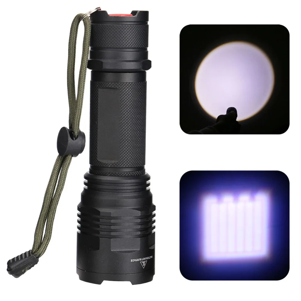 5 Modes XM-L T6 Aluminum Flashlight Waterproof Zoomable LED Telescopic focus Torch by 1*18650 or 1*26650 Battery | Освещение