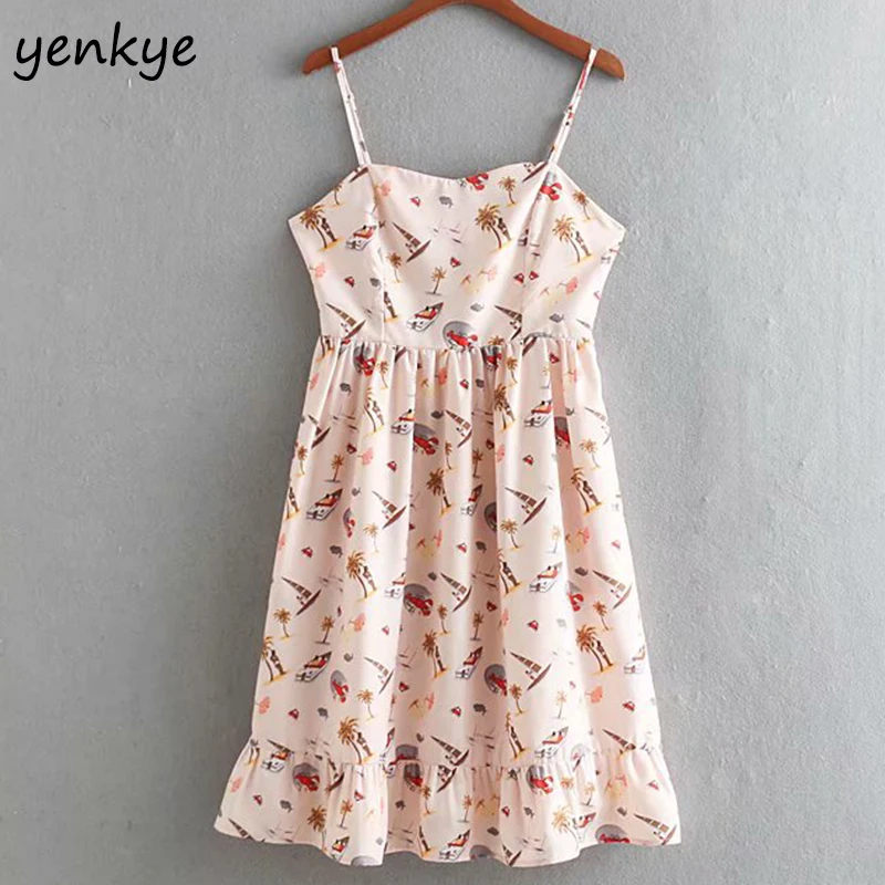 2019 Women Sexy Spaghetti Strap Ruffle Summer Beach Dress Sweet Lady Backless Sleeveless Knee Length A-line Dress CCWM9170
2019 Women Sexy Spaghetti Strap Ruffle Summer Beach Dress Sweet Lady Backless Sleeveless Knee Length A-line Dress CCWM9170