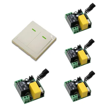 AC220V 1CH Wireless Remote Control Switch 4 Pieces Mini Receiver+Wall Panel Remote Transmitter Sticky Remote Smart Home Switch
AC220V 1CH Wireless Remote Control Switch 4 Pieces Mini Receiver+Wall Panel Remote Transmitter Sticky Remote Smart Home Switch