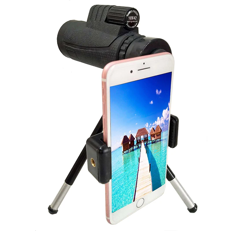 Portable Monocular 10x42 HD Waterproof Dual Focus Monoculars Green Film Coated Telescope Connect Mobile Phone for Outdoor Sports
Portable Monocular 10x42 HD Waterproof Dual Focus Monoculars Green Film Coated Telescope Connect Mobile Phone for Outdoor Sports
