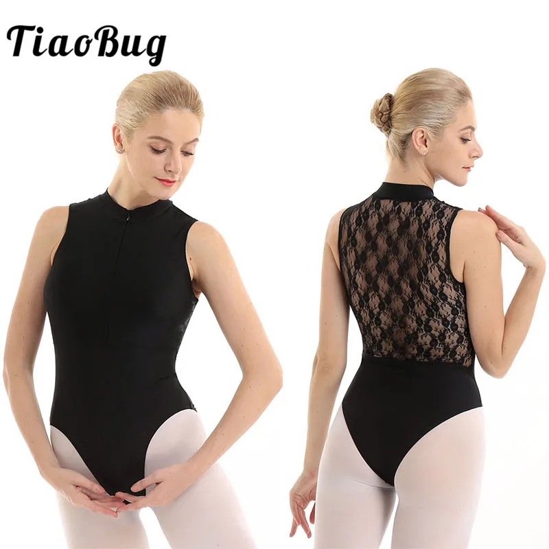 TiaoBug Adult High Neck Sleeveless Stretchy Lace Splice Women Gymnastics Bodysuit Ballet Leotard Stage Performance Dance Costume
TiaoBug Adult High Neck Sleeveless Stretchy Lace Splice Women Gymnastics Bodysuit Ballet Leotard Stage Performance Dance Costume