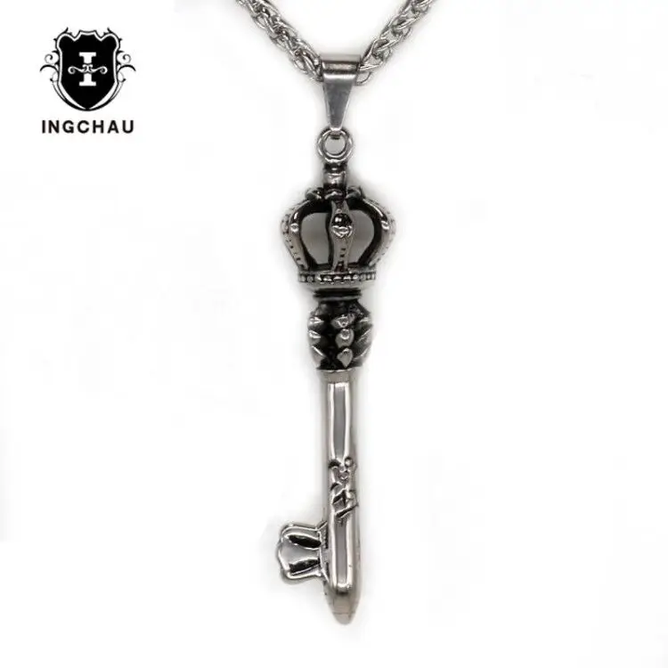 Crown Charm Shape Key Pendant Necklaces For Men/women Fashion Punk Stainless Steel Necklaces Chain Jewelry LS-13
Crown Charm Shape Key Pendant Necklaces For Men/women Fashion Punk Stainless Steel Necklaces Chain Jewelry LS-13