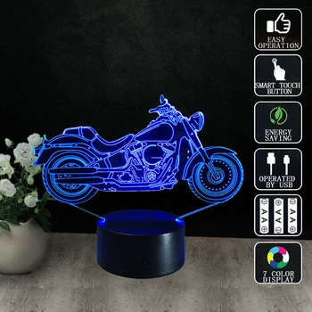 3D Fast & Furious 8 Design Motorcycle Shape Night Light Home Decoration Color-Changing Atmosphere Lamp With USB Charger
3D Fast & Furious 8 Design Motorcycle Shape Night Light Home Decoration Color-Changing Atmosphere Lamp With USB Charger