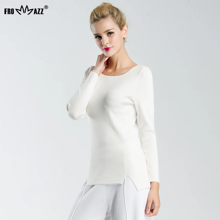 FROMMAZZ 2018 Autumn Winter Women Fashion All Match Elastic Knitted Thin Sweaters Slim Quality Fabric Design Pure Color FS16077
FROMMAZZ 2018 Autumn Winter Women Fashion All Match Elastic Knitted Thin Sweaters Slim Quality Fabric Design Pure Color FS16077