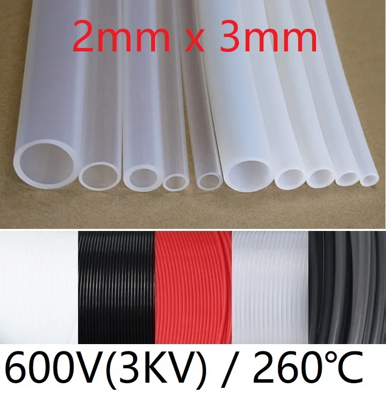 Multicolor ID 2mm x 3mm OD F46 Insulated PTFE Tube Capillary Teflon Protect Rigid Pipe Corrosion Resistance 600V White Clear
Multicolor ID 2mm x 3mm OD F46 Insulated PTFE Tube Capillary Teflon Protect Rigid Pipe Corrosion Resistance 600V White Clear