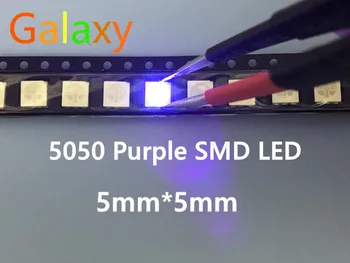 5050 LED SMD Purple UV Chip Surface Mount 20mA Ultra Bright Light-Emitting Diode LED SMT Bead Lamp Light DIY Practice 200PCS
5050 LED SMD Purple UV Chip Surface Mount 20mA Ultra Bright Light-Emitting Diode LED SMT Bead Lamp Light DIY Practice 200PCS
