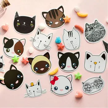 45 pcs/pack kawaii cat head mini paper sticker Diary decoration DIY scrapbooking bake label seal sticker stationery
45 pcs/pack kawaii cat head mini paper sticker Diary decoration DIY scrapbooking bake label seal sticker stationery