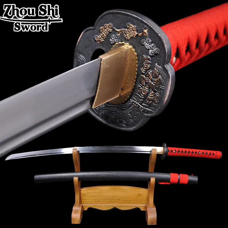 All handmade katana sword Forged High-carbon Steel Blade for Home Decoration red Samurai sword Scabbard Utility Sharp Best Gift
All handmade katana sword Forged High-carbon Steel Blade for Home Decoration red Samurai sword Scabbard Utility Sharp Best Gift
