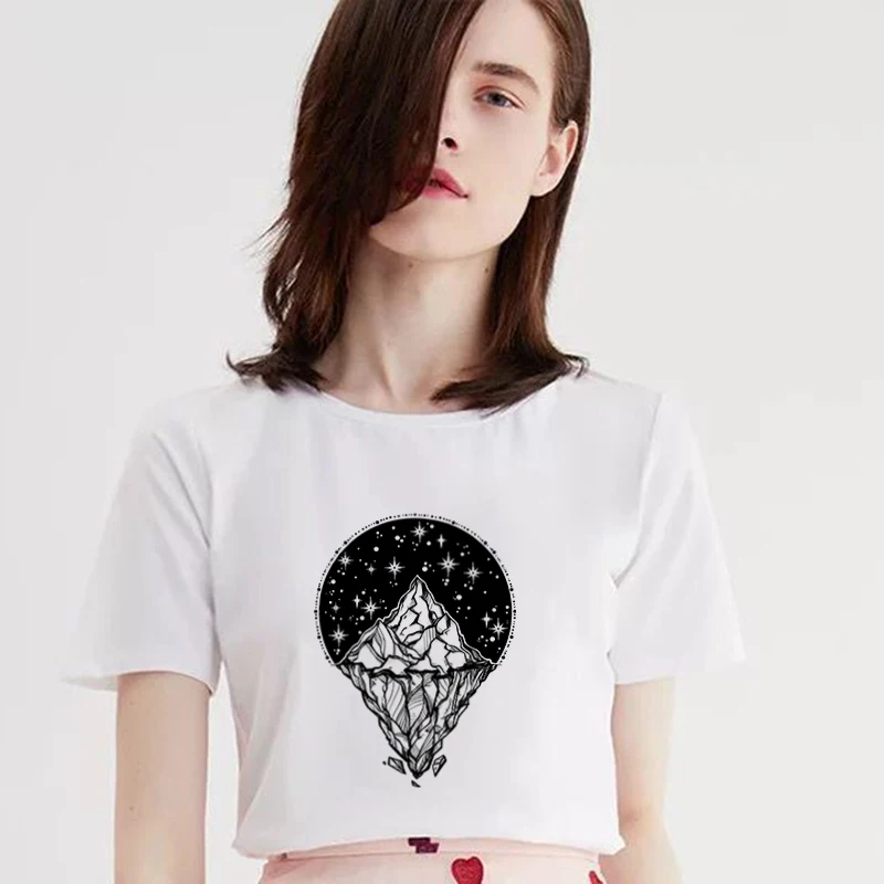 Summer 2019 volcanic Print Harajuku New T shirt Women Fashion Tshirt O-neck Short Sleeve New T-shirt White Tops Female Clothing
Summer 2019 volcanic Print Harajuku New T shirt Women Fashion Tshirt O-neck Short Sleeve New T-shirt White Tops Female Clothing