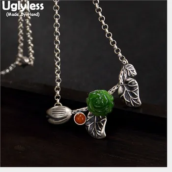 Uglyless Real Solid 925 Sterling Silver Ethnic Thai Silver Flower Necklaces With Chains Natural Jade Floral Chokers Fine Jewelry
Uglyless Real Solid 925 Sterling Silver Ethnic Thai Silver Flower Necklaces With Chains Natural Jade Floral Chokers Fine Jewelry