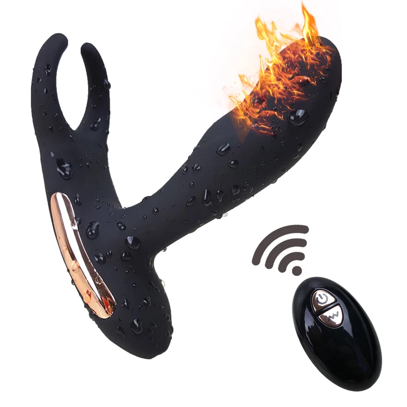 New Remote Control Prostate Massager USB Charging Strapon For Men Anal Vibrator Sex Toys For Men Heating Anal Plugs Products